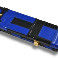 Flickwerk Lederkoffer Schwarz Blau für 3/4-geteilte Queues nah