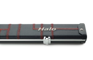 Peradon Queuekoffer Halo breit in Schwarz mit roten Nähten für einteilige Queues