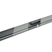 Peradon Queuekoffer Halo extrabreit Schwarz mit schwarzen und grauen Streifen für einteilige Queues