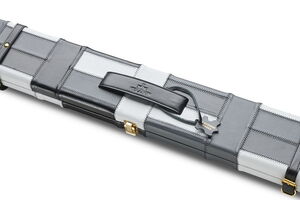 Flickwerk Lederkoffer Schwarz Grau für 3/4-geteilte Queues nah