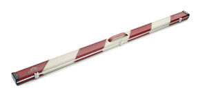 Peradon Queuekoffer Halo breit mit rot-creme Streifen für einteilige Queues