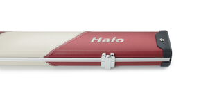 Peradon Queuekoffer Halo breit mit rot-creme Streifen für einteilige Queues
