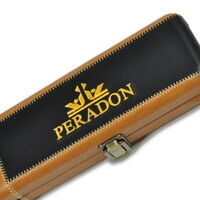 Leather Look Koffer Schwarz Braun für 3/4 geteilte Queues nah zu