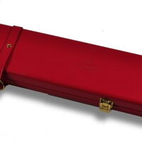 Lederkoffer Rot für 3/4 geteilte Queues nah