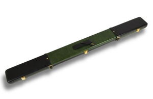 Lederkoffer Schwarz Grün für 3/4-geteilte Queues zu ganz