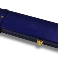 Lederkoffer Blau für 3/4 geteilte Queues nah