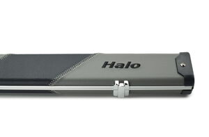 Peradon Queuekoffer Halo breit mit schwarz-grauen Streifen für einteilige Queues