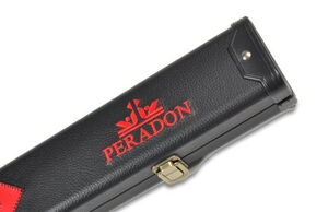 Clubman Koffer Schwarz Rot für 3/4 geteilte Queues nah