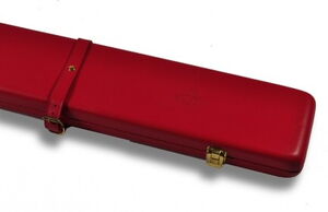 Lederkoffer Rot für 3/4 geteilte Queues nah