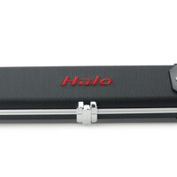 Peradon Queuekoffer Halo breit in Schwarz mit rotem Logo für einteilige Queues