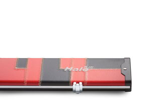 HALO PLUS Koffer Schwarz Rot Flickwerk EXTRABREIT - dreiviertel