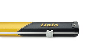 Peradon Queuekoffer HALO dünn mit schwarzen und gelben Streifen für einteilige Queues
